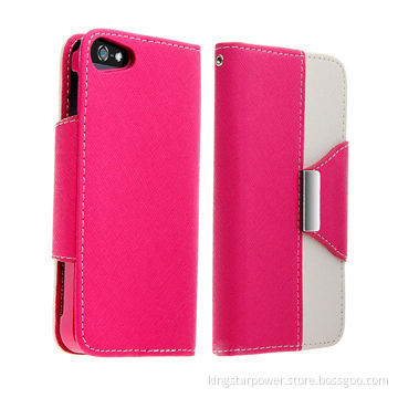 Leather case for iPhone 5 5G, PC and PU materials